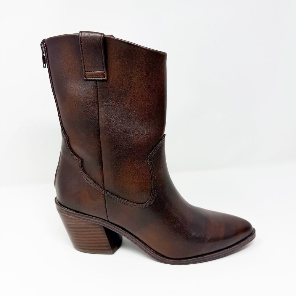 DV By Dolce Vita Imana Pointed Toe Boot Women's Size 6 Dark Brown Mid Calf NEW